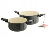 GARNKI 5 I 3 L ZESTAW + POKRYWKI. WŁOSKA JAKOŚĆ