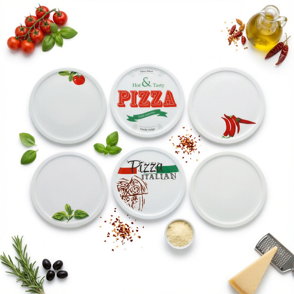 TALERZE DO PIZZY x2 TALERZ OBIADOWY PORCELANA 30cm