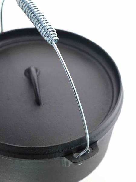 KOCIOŁEK GARNEK ŹELIWNY GAR MYŚLIWSKI Z POKRYWKĄ