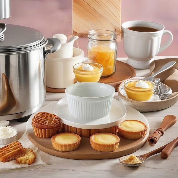 Ceramiczna MISECZKA do CREME BRULLE biała OMBRES zestaw 8szt + opalarka