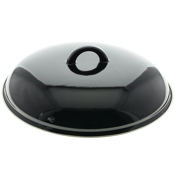 GARNEK EMALIOWANY CZARNA EMALIA 24CM 8L BIGOS