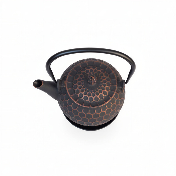 CZAJNIK ŻELIWNY IMBRYK PSZCZOŁKA 1,2 L ZAPARZACZ DO HERBATY + PODGRZEWACZ