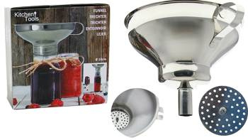 LEJEK KUCHENNY STALOWY DO SŁOIKÓW BUTELEK + SITKO