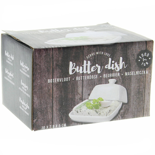 MASELNICZKA MINI POJEMNIK NA MASŁO PORCELANOWA