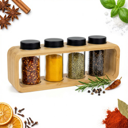 PRZYPRAWNIK 5EL STOJAK BAMBUSOWY NA PRZYPRAWY ORGANIZER KUCHENNY