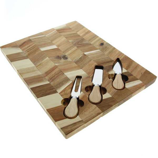 DESKA DREWNIANA TALERZ AKACJA DO SERWOWANIA SERA DAŃ PRZEKĄSEK DO KROJENIA