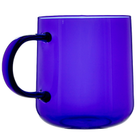 SZKLANKA SZKLANA KUBEK DO KAWY I HERBATY 310 ml. 8,7 cm GRANATOWA