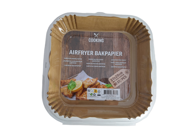 WKŁADKI DO PIECZENIA W FRYTKOWNICY BEZTŁUSZCZOWEJ PAPIEROWE FOREMKI 50 SZT