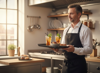 TACA KUCHENNA KELNERSKA CZARNA ANTYPOŚLIZGOWA 45,5×35,5×2 CM PROSTOKĄTNA