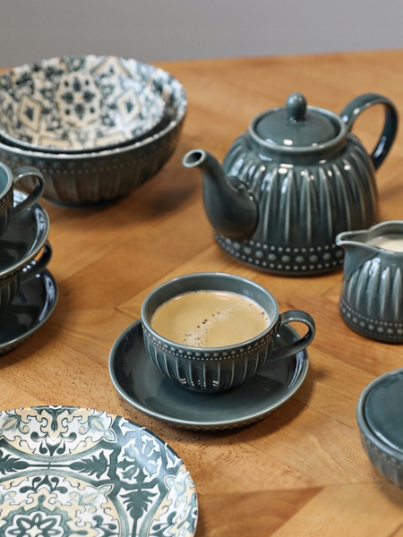 Ceramiczny DZBANEK linia MOSAIQUE OLIVE 1L czajnik do herbaty kawy