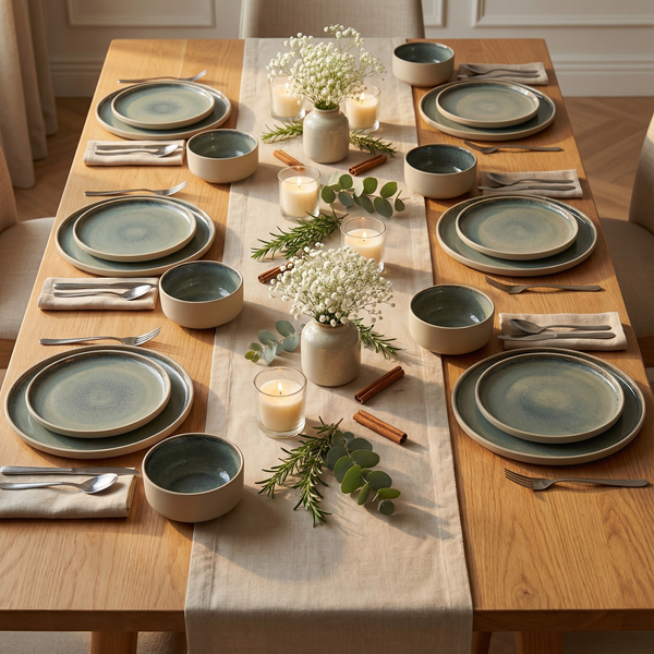 SERWIS OBIADOWY KOMPLET TALERZY 18EL. ZASTAWA OBIADOWA ZESTAW NA 6 OSÓB