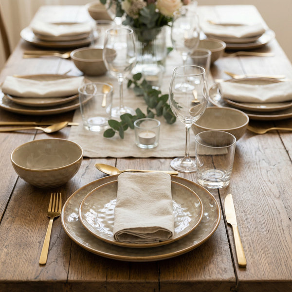 SERWIS OBIADOWY KOMPLET TALERZY 18EL. ZASTAWA OBIADOWA ZESTAW NA 6 OSÓB