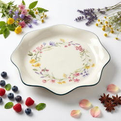 TALERZ ceramiczny 21 cm PANI KWIATEK patera do serwowania