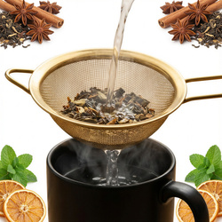 SITKO CEDZAK KUCHENNY STAL NIERDZEWNA ZŁOTY