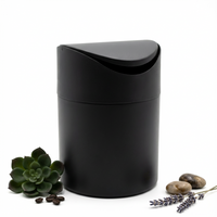 KOSZ ŁAZIENKOWY MINI ŚMIETNIK CZARNY STOŁOWY RESTAURACJA ŚMIETNICZEK