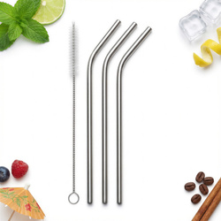 SŁOMKI METALOWE WIELORAZOWE RURKI EKO + CZYŚCIK