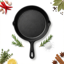 PATELNIA ŻELIWNA 20 CM ODLEW CIĘŻKA STYLOWA Żeliwo