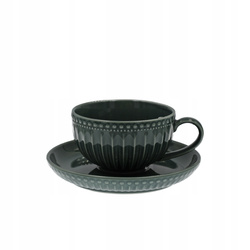 Ceramiczna filiżanka ze spodkiem linia MOSAIQUE OLIVE 250ml