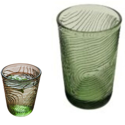 SZKLANKA DO WODY GRINKÓW SOKU 300ml WZÓR PLASTRA DREWNA ARBRE ZIELONA GREEN