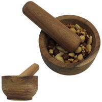 MOŹDZIERZ Z TŁUCZKIEM KUCHENNY Z DRZEWA AKACJI DO PRZYPRAW I ZIÓŁ