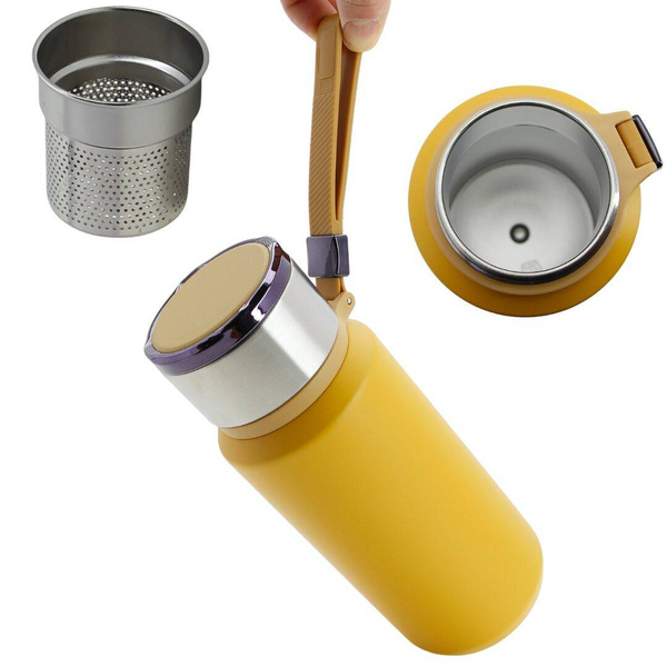 TERMOS KUBEK TERMICZNY PODRÓŻNY STALOWY 650 ml DO KAWY HERBATY WODY +SITKO