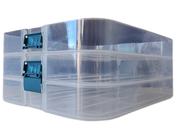 POJEMNIKI ORGANIZER PUDEŁKO POZIOMOWE DO PIEROGÓW WĘDLIN SERÓW ZESTAW 3W1