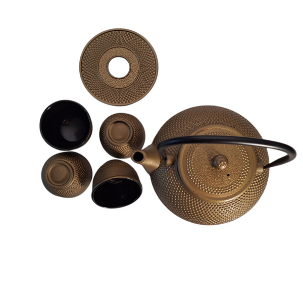 CZAJNIK ŻELIWNY 1,5L ZAPARZACZ DO HERBATY 4 CZARKI ZESTAW 5 ele NA PREZENT