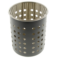 POJEMNIK NA SZTUĆCE ORGANIZER KOSZYK CZARNY STAL