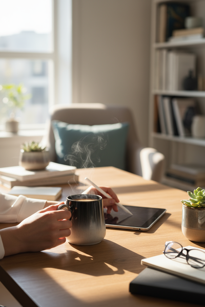 KUBEK CERAMIKA 400 ML ELEGANCKI I FUNKCJONALNY LUNA LINE