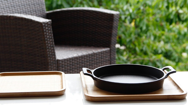 TALERZ DREWNIANY BAMBUSOWY PATERA DO SERWOWANIA