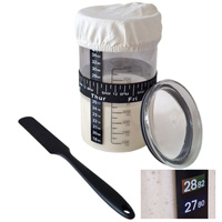 POJEMNIK DO ZAKWASU ROBIENIA NA CHLEB SŁOIK FERMENTACYJNY 800ml ZESTAW