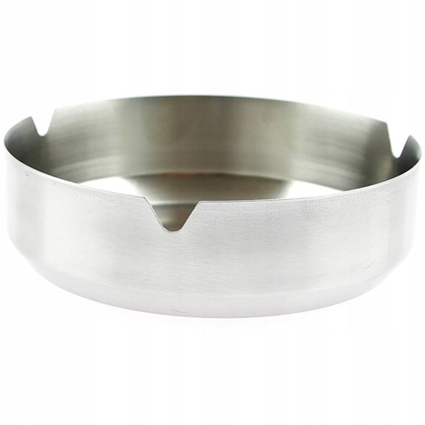 POPIELNICZKA POPIELNICA METALOWA SREBRNA