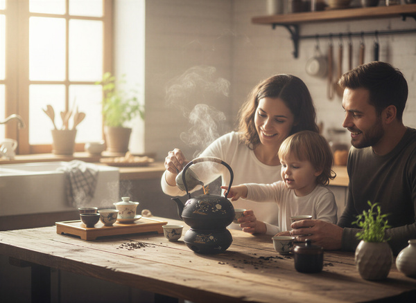 CZAJNIK ŻELIWNY IMBRYK 1L + ZAPARZACZ SITKO DO HERBATY I ZIÓŁ + PODGRZEWACZ