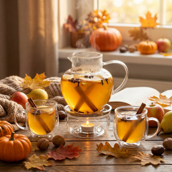 ZESTAW DO GRZANEGO WINA GRZAŃCA DZBANEK 1L FILIŻANKI x2 SZKŁO+ PODGRZEWACZ