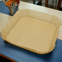 WKŁADKI DO PIECZENIA W FRYTKOWNICY BEZTŁUSZCZOWEJ PAPIEROWE FOREMKI 50 SZT