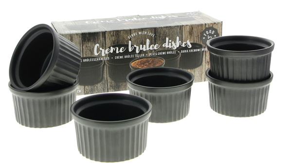 FOREMKI 6x MISECZKI DO MUFFINEK CREME BRULLE PORCELANA