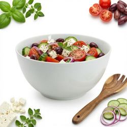 MISKA MISECZKA SALATERKA BIAŁA PÓŁMISEK 2 L