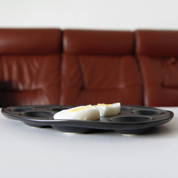 TALERZ NA JAJKA PORCELANOWY PÓŁMISEK DO JAJ