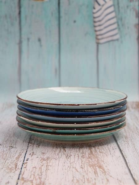 TALERZE DESEROWE PŁYTKIE DLA 6 OSÓB ZESTAW 19 cm