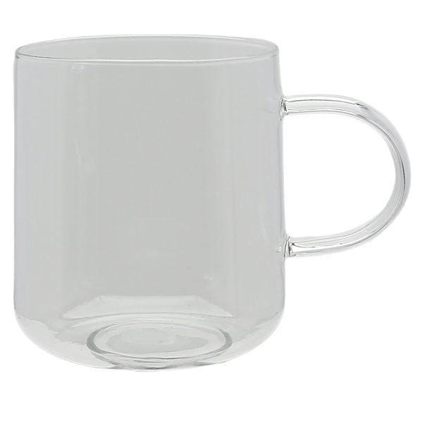 SZKLANKA KUBEK SZKLANY DO KAWY I HERBATY 330 ml. 9 cm PRZEZROCZYSTA