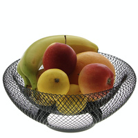 KOSZ NA OWOCE WARZYWA METALOWY KOSZ PATERA MISKA CZARNA OZDOBNA