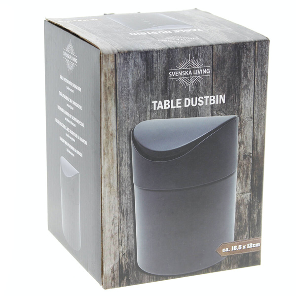 KOSZ ŁAZIENKOWY MINI ŚMIETNIK CZARNY STOŁOWY RESTAURACJA ŚMIETNICZEK