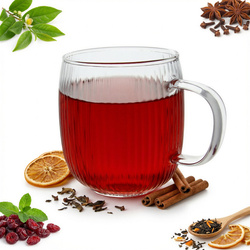 SZKLANKA KUBEK SZKLANY DO KAWY I HERBATY 333 ml 8,9 cm PRZEZROCZYSTY