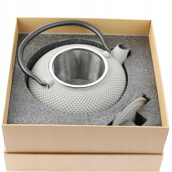 IMBRYK ŻELIWNY 1,5L ZESTAW 4x CZARKI PODGRZEWACZ