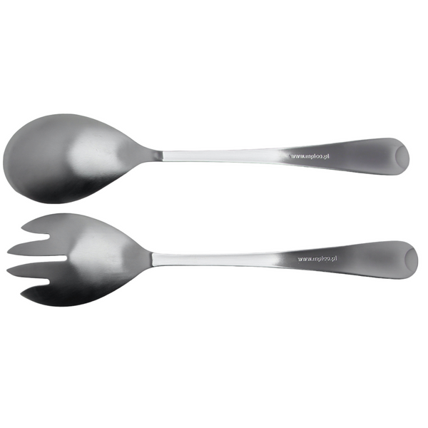 ŁYŻKI DŁUGIE SZTUĆCE DO SAŁAT SAŁATEK WIDELEC ŁYŻKA ZESTAW 2SZT SREBRNE
