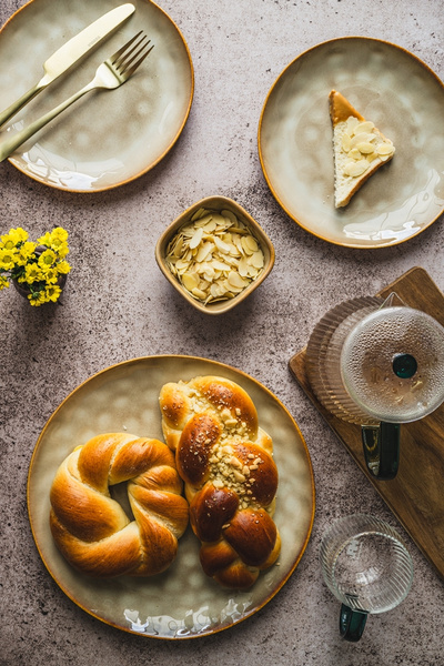 SERWIS OBIADOWY CERAMICZNY 18 ELEMENTÓW DLA 6 OSÓB LIGHT BROWN OMBRES INSTA