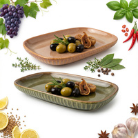 PÓŁMISEK SALATERKA PATERA TALERZ SAŁATKOWY PROSTOKĄTNY CERAMICZNY 20 cm