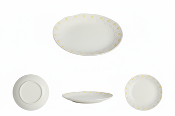 TALERZ ŚNIADANIOWY DESEROWY CERAMICZNY 21 CM ELEGANCKI DESIGN DAISY LINE