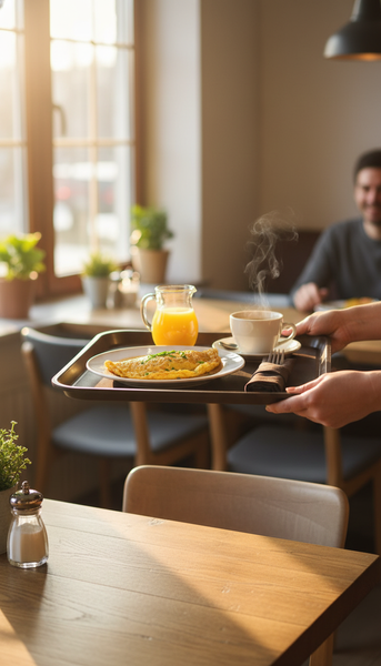 TACA KELNERSKA KUCHENNA ANTYPOŚLIZGOWA BRĄZOWA PROSTOKĄTNA 41,5×30,5×2cm