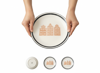 TALERZ OBIADOWY DUŻY Ø26,5CM PŁASKI CERAMIKA PATERA DO SERWOWANIA DAŃ